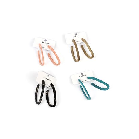 simple new fashion geometric resin retro acrylic plate acylic earrings's discount tags