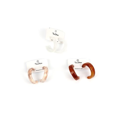 retro fashion resin geometric arc acrylic sheet simple semicircular earrings's discount tags