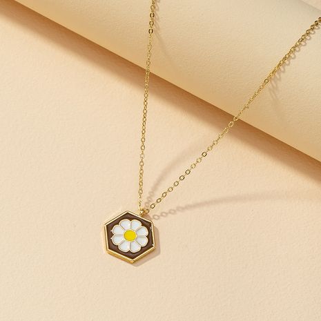 Hot Selling Fashion Drop Oil Flower Necklace Wholesale's discount tags