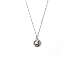 Hot-selling retro alloy sunflower pendant stainless steel necklace