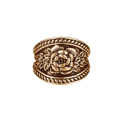 hot sale fashion geometric retro alloy ring flower ring