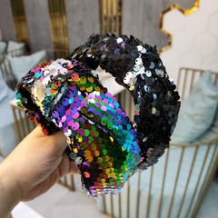 Hot selling new sequins knotted headband super flash headband wholesale