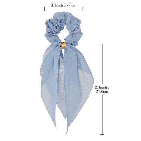 Fashion streamer double bow ladies lace ponytail cloth hair scrunchies's discount tags
