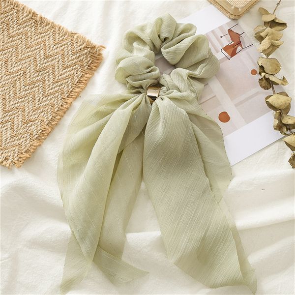 Fashion streamer double bow ladies lace ponytail cloth hair scrunchies ...