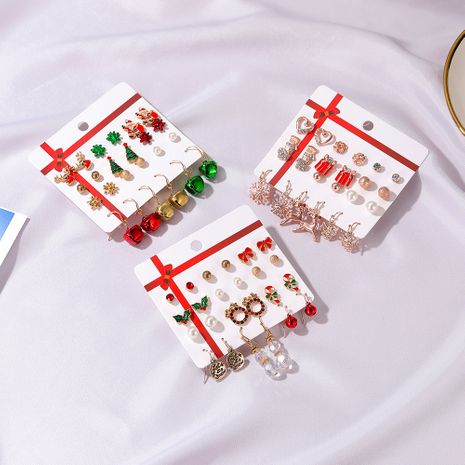 Christmas Santa Claus dripping earrings Christmas tree earrings set's discount tags