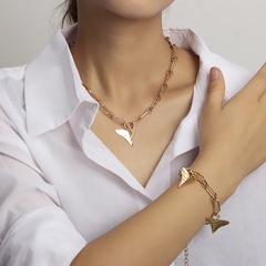 fashion geometric triangle new alloy necklace bracelet