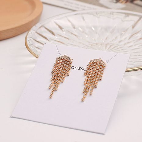 Korean diamond tassel full diamond simple fashion ladies earrings's discount tags
