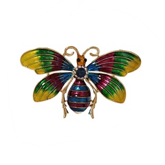 hot sale new fashion alloy oiled color butterfly brooch wholesale