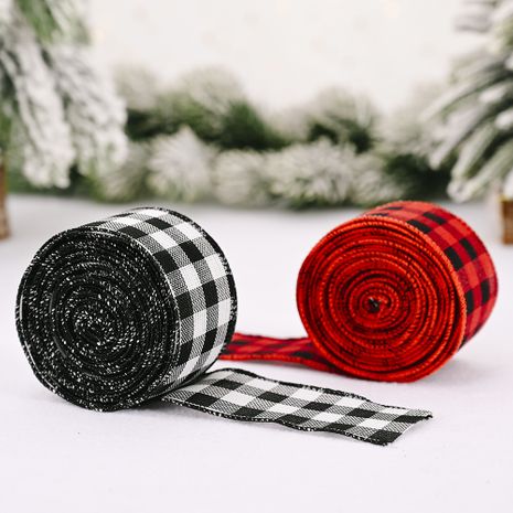 Gitterband rot und schwarz schwarz und weiß Krawatte Baum Dekoration Großhandel's discount tags