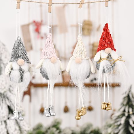 Strickmütze hängende Beine Wald alter Mann Anhänger kreative gesichtslose Puppe Baum Ornamente's discount tags