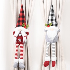 Noël forêt personnes âgées rideau boucle sans visage poupée rideau cravate corde articles ménagers