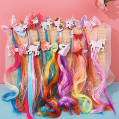 Perruque pour enfants tresse coréenne fille cheveux tressés corde coiffure princesse ruban longue tresse