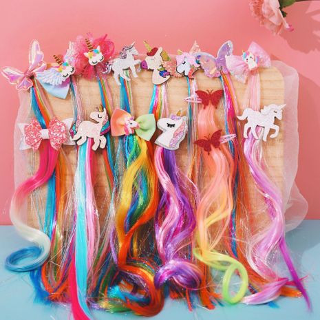 Perruque pour enfants tresse coréenne fille cheveux tressés corde coiffure princesse ruban longue tresse's discount tags