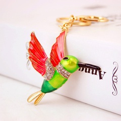 creative cute woodpecker keychain bird key chain animal metal pendant