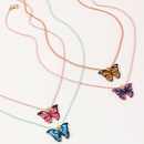 nouveaux enfants alliage goutte d39huile mode papillon argent pendentif accessoire collier en gros collier ensemblepicture9