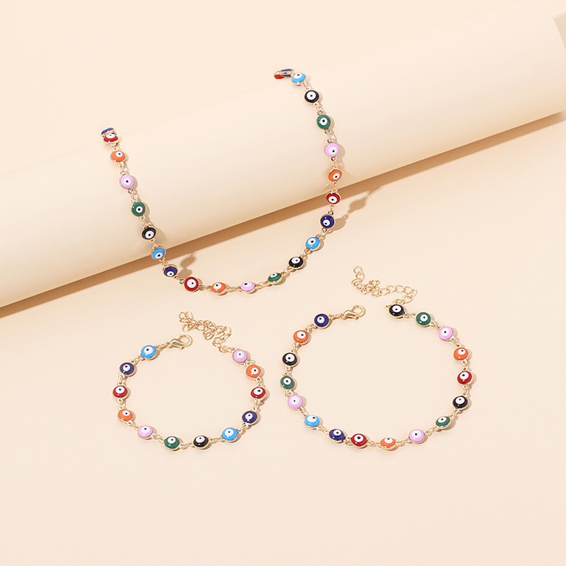 Bijoux Fantaisie Colliers | Style Bohme Color Rtro Diable Yeux Collier Bracelet Accessoires De Combinaison De Cheville - FD24232