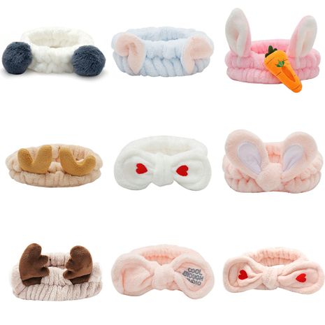 simple face wash antlers wash headband cute tie hair bundle's discount tags
