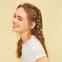 neue bonbonfarbe kleine haarspange einfache geflochtene haarspange set 20 stück zufällige farben