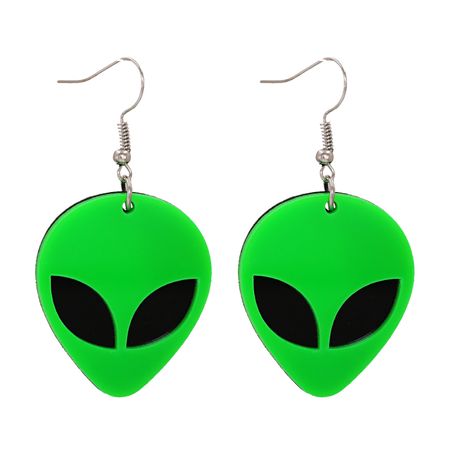 fashion night acrylic alien head earrings exaggerated bar jewelry accessories's discount tags