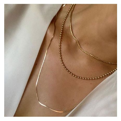 Fashion gold clavicle chain multi-layer new necklace for women's discount tags