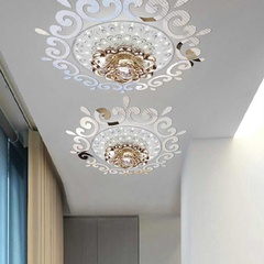 3D stereo mirror wall stickers bathroom toilet water drop porch chandelier ceiling vanity mirror