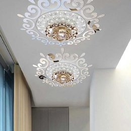 3D stro miroir stickers muraux salle de bains toilette goutte d39eau porche lustre plafond vanit miroirpicture12