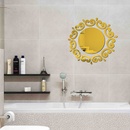 3DStereospiegel Wandaufkleber Badezimmer Toilette Wassertropfen Veranda Kronleuchter Decke Kosmetikspiegelpicture15