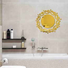 3D stro miroir stickers muraux salle de bains toilette goutte d39eau porche lustre plafond vanit miroirpicture15