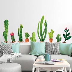 Cactus Bedroom Living Room TV Sofa Background Decoration Removable Window Wardrobe Wall Sticker