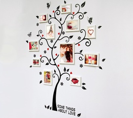 tree photo frame matching bedroom living room wedding room five generations romantic wall stickers wholesale