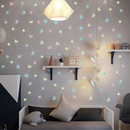 100 Stck leuchtende Mischfarbensterne und Mond 3DKunststoff fluoreszierende Kinderzimmer Wohnkultur Wandaufkleberpicture12