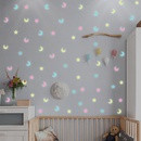 100 Stck leuchtende Mischfarbensterne und Mond 3DKunststoff fluoreszierende Kinderzimmer Wohnkultur Wandaufkleberpicture13