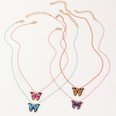 nouveaux enfants alliage goutte d39huile mode papillon argent pendentif accessoire collier en gros collier ensemblepicture12