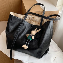 Largecapacity handbags fashion big simple soft leather shoulder tote bagpicture27