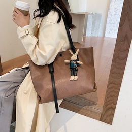 Largecapacity handbags fashion big simple soft leather shoulder tote bagpicture29