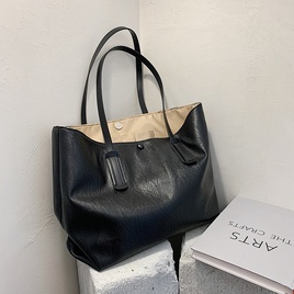 Largecapacity handbags fashion big simple soft leather shoulder tote bagpicture33