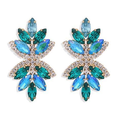 Fashion multi-layer alloy diamond-studded rhinestone flower women's earrings's discount tags