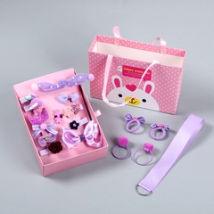 Cartoon Crown Children's Hair Clip Gift Box Korean Princess Baby Hair Tie Set Cute Bow Hair Accessories