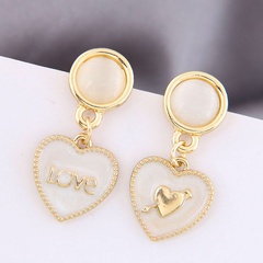 Korean fashion sweet OL love alloy earrings for women hot-saling
