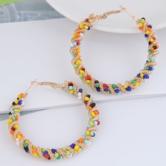 fashion metal rice beads mix and match weaving alloy ear buckle ear ring