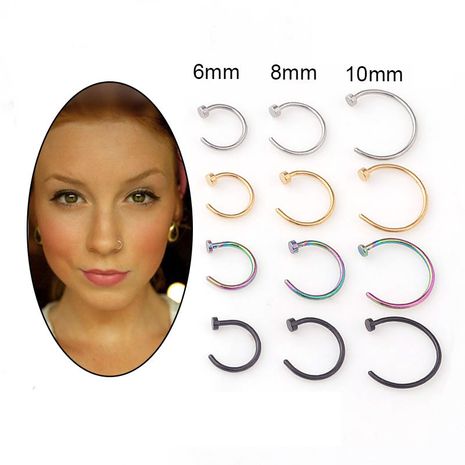 Popular piercing medical stainless steel nose nail's discount tags