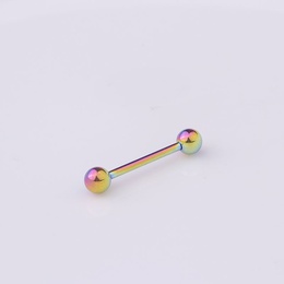 Classic piercing jewelry medical titanium steel tongue nail breast ringpicture13