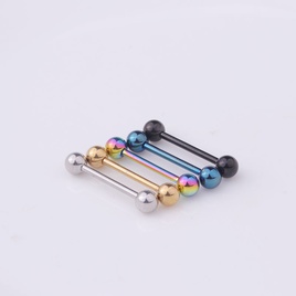 Classic piercing jewelry medical titanium steel tongue nail breast ringpicture24