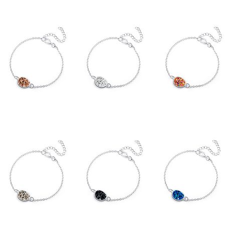 Fashion geometric multi-color natural stone simple versatile alloy bracelet's discount tags