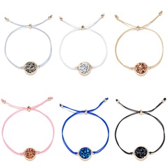 hot-selling golden round color rope women's resin natural stone alloy bracelet