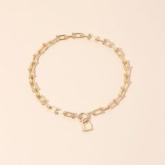 Fashion lock key pendant necklace women's  clavicle chain wholesale