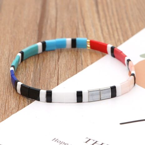 fashion color Bohemian handmad tila rice bead braided bracelet wholesale's discount tags