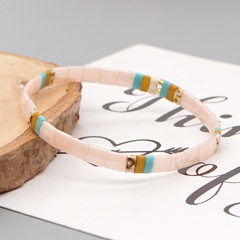 fashion bohemian beach style handmade imported tila rice bead woven bracelet for women