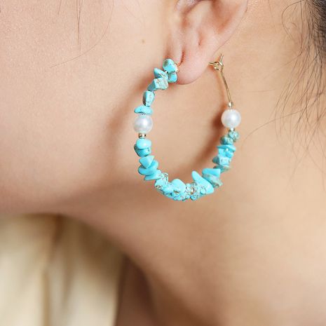 mode populaire boucles d'oreilles en perles de pierre en gros NHGU252857's discount tags