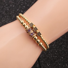new fashion micro-inlaid zircon cube cylindrical love bracelet set for women